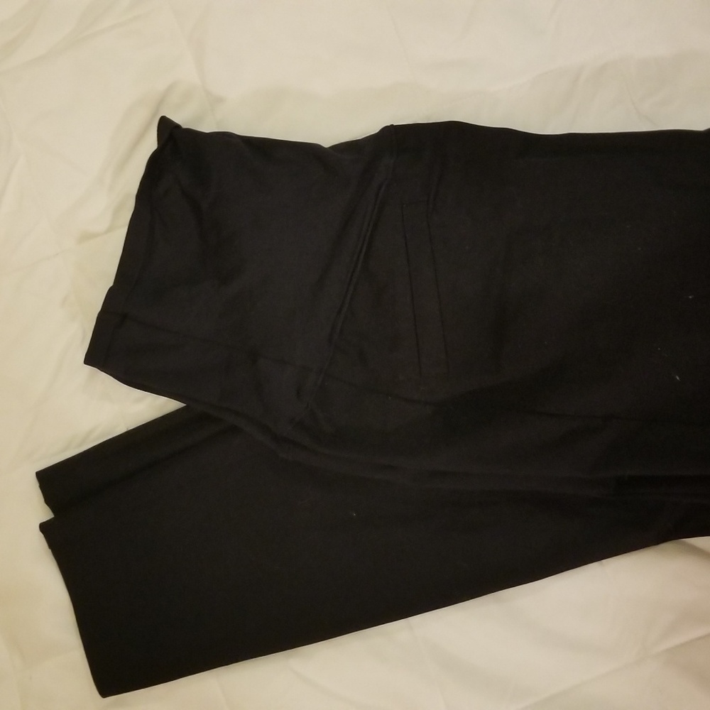 Maternity LONG sizing Full Panel Black Pants